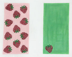 Evergreen Needlepoint #EG-02 Strawberries Eyeglass Case