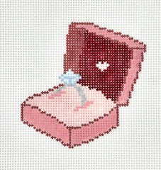 Dogwood Needlepoint AGL-033 Engagement Ring Box