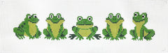 Dogwood Needlepoint AGL-041 Frogs in a Line