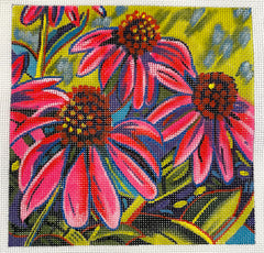 Blue Waters Needlepoint BW429SE Coneflowers Dance With Joy