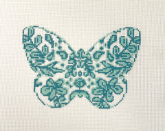 NDLPT Designs K373 Teal Chinoiserie Butterfly
