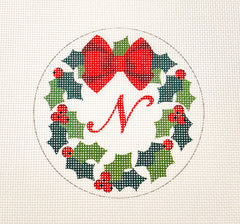 Pepperberry Designs CHRW-N Monogram Wreath N