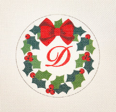 Pepperberry Designs CHRW-D Monogram Wreath D