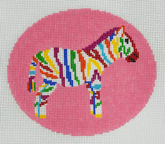 Susan Battle Needlepoint OTHX100 Neon Zebra