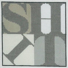 Jeni Sandberg JS-271B SHIT Greyscale Coaster