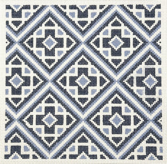 Love MHB Studio PTR103A-2 Blue Medallion Tile