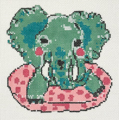 Blue Waters Needlepoint 2097NBL Vacation Elephant