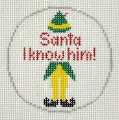 Blue Waters Needlepoint 2046NBL Santa I Know Him!