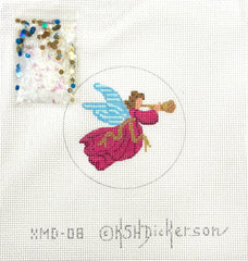 Kate Dickerson #XMD-08 Angel with Horn Ornament