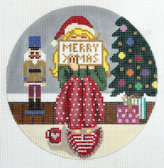 Alice Peterson GEGS196 Xmas Stitching Girl Mini