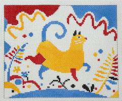 Lauren Bloch Designs #DK-08 Mostly Yellow Kitty