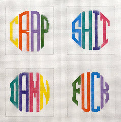 Wipstitch Needleworks WS-149W Dirty Coasters - Multicolor