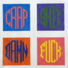 Wipstitch Needleworks WS-150W Dirty Coasters - Rainbow