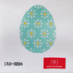 TRUNK SHOW- Stitch Rock Designs #SRD-100A Daisy Egg - Aqua