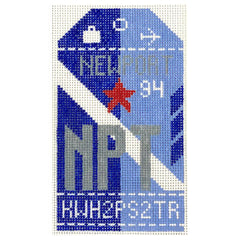 Hedgehog Needlepoint NPT Newport Travel Tag