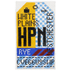 Hedgehog Needlepoint HPN Westchester Rye Travel Tag