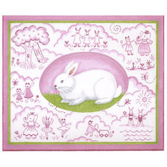Kelly Rightsell KR-PL-08 Pink Bunny Toile