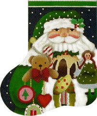 Melissa Shirley 391W Toyland Santa Mini Stocking
