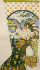 Melissa Shirley 1342 Gold Santa Stocking