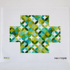 TRUNK SHOW: Elizabeth Crane Swartz NBK-RING40 Green Quilt Ring Brick