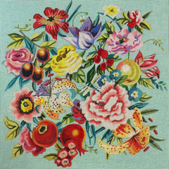 TRUNK SHOW: Colors of Praise FF330B Floral Arrangement on Turquoise