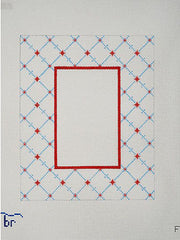 TRUNK SHOW: Blue Ridge Stitchery F3 Frame - Coral and Blue