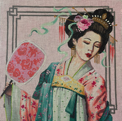 TRUNK SHOW: Colors of Praise PE270 Elegant Geisha with Fan