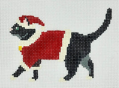Dogwood Needlepoint AGL-053 Santa Black Cat