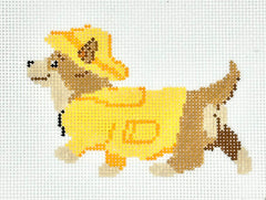Dogwood Needlepoint AGL-008 Corgi in a Raincoat