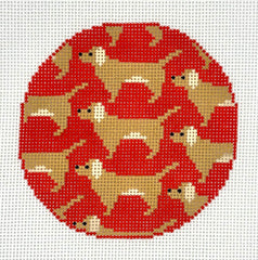 Mopsey Designs MD.GHN-06 Golden Retriever Round