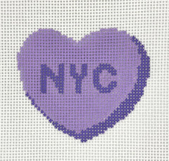 The Painted Stitch PS-587 NYC Conversation Heart PURPLE