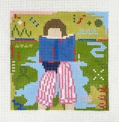 Atlantic Blue Canvas ABC-SS11 Reading Girl Brunette