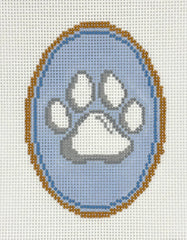 Atlantic Blue Canvas RS-259 Paw Print Cameo