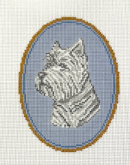 Atlantic Blue Canvas RS-214 Westie Cameo