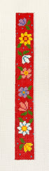 Susan Roberts 2258 Red Floral Key Fob