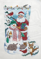 Alice Peterson 1715 Snowy Woodland Stocking