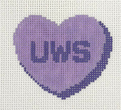 The Painted Stitch PS-572 UWS Converstation Heart PURPLE