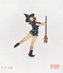 TRUNK SHOW: Pop! Needle Arts POP-166 Ice Skating Witch
