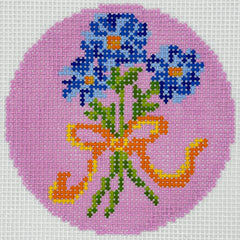 POP! Needle Arts POP268 Pink Floral Bouquet Round