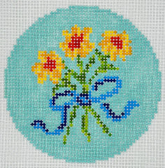 POP! Needle Arts POP69 Blue Floral Bouquet Round