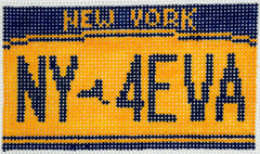 Dogwood Needlepoint AGL-068 NY 4EVA License Plate