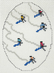 Atlantic Blue Canvas BUG-92 Skiing Oval