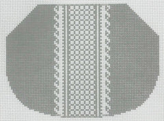 Jeni Sandberg JS-333A Kiss Lock Bag: Lace Stripe Greyscale