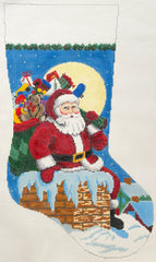 Susan Roberts SR0193 Santa Down The Chimney Stocking