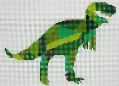 Susan Battle Needlepoint OTHX127 Green T-Rex