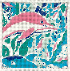 Blue Waters Needlepoint 2091NBL Dolphin