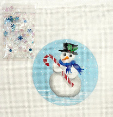Kate Dickerson #XMD-09 Snowman with Cane Ornament