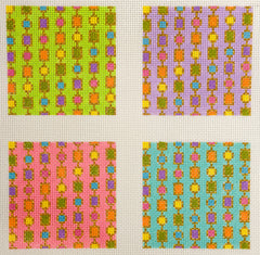 POP! Needle Arts POP-37 Ombre Rainbow Chain Coasters