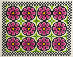 Janice Holden Designs JHD-2344 Pink Floral Tiles