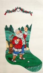 Patti Mann 6252 Santa Golfing Stocking